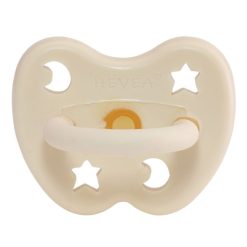 HEVEA Succion | Tetine Physiologique Lunes Et Etoiles Milky White - 3/36 Mois