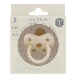 HEVEA Succion | Tetine Physiologique Lunes Et Etoiles Milky White - 3/36 Mois