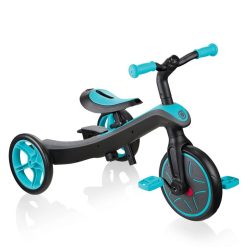 Globber Trotteur & Porteur | Tricycle Evolutif Trike Explorer 4-En-1 - Turquoise