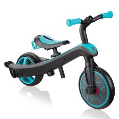 Globber Trotteur & Porteur | Tricycle Evolutif Trike Explorer 4-En-1 - Turquoise