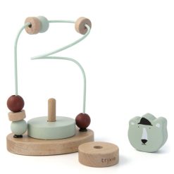 Trixie Baby Mes Premiers Jouets | Labyrinthe A Perles En Bois - Mr. Polar Bear