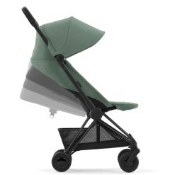 Cybex Poussette Compacte | Poussette Ultra-Compacte Coya Chassis Matt Black - Leaf Green