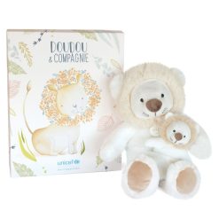 Doudou et Compagnie Peluche | Peluche Lion Unicef Bebe & Moi