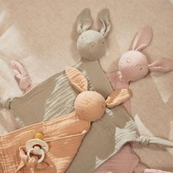 Jollein Doudou | Doudou Attache Sucette Lapin - Wild Rose