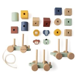 Trixie Baby Mes Premiers Jouets | Train En Bois Animaux