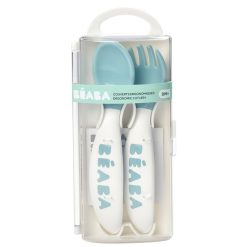 BÉABA Repas | Lot De 2 Couverts Ergonomiques 2Eme Age - Blue