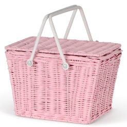 Olli Ella Accessoires Bebe | Panier En Rotin Piki - Rose