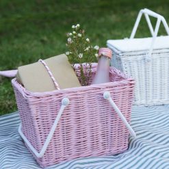 Olli Ella Accessoires Bebe | Panier En Rotin Piki - Rose