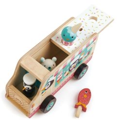 Tender Leaf Toys Mes Premiers Jouets | Le Chariot De Creme Glacee Des Pingouins