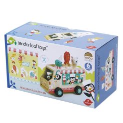 Tender Leaf Toys Mes Premiers Jouets | Le Chariot De Creme Glacee Des Pingouins