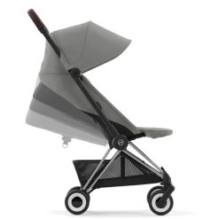 Cybex Poussette Compacte | Poussette Ultra-Compacte Coya Chassis Chrome - Mirage Grey