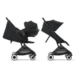 Cybex Poussette Compacte | Poussette De Voyage Ultra-Compacte Orfeo Chassis Black - Magic Black