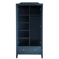 Maison Charlotte Meuble Bebe | Armoire 2 Portes Opera - Bleu Prestige