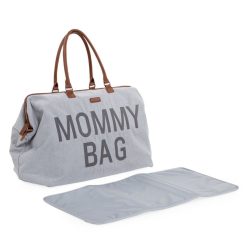 Childhome Sac A Langer | Mommy Bag Large Canvas - Gris