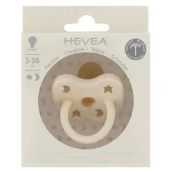 HEVEA Succion | Tetine Anatomique Lunes Et Etoiles Creme - 3/36 Mois