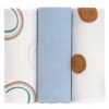 LÄSSIG Textile | Lot De 3 Langes Happy Rascals - Smile Bleu Ciel