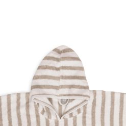 Jollein Sortie De Bain Personnalisee | Poncho De Bain Stripe Olive Green - 1/4 Ans