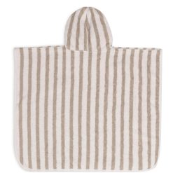 Jollein Sortie De Bain Personnalisee | Poncho De Bain Stripe Olive Green - 1/4 Ans