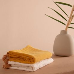 Nobodinoz Literie Bebe | Couverture D'Ete Treasure - Farniente Yellow