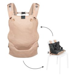 Babymoov Porte Bebe | Porte-Bebe Evolutif Moov & Boost - Beige Noisette