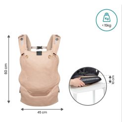 Babymoov Porte Bebe | Porte-Bebe Evolutif Moov & Boost - Beige Noisette