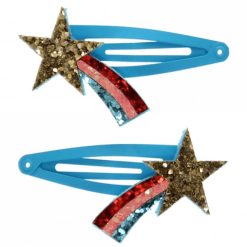 Rex London Accessoires Bebe | Lot De 2 Barrettes A Paillettes - Etoile Filante