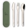 Citron Repas | Set De 3 Couverts - Dino Vert