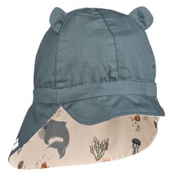 Liewood Accessoires Bebe | Chapeau Reversible Gorm Sea Creature Sandy - 9/12 Mois