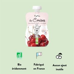 Popote Nourriture Bebe | Gourde Repas Bio Cerises - 120 G