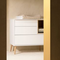 Quax Meuble Bebe | Commode Et Plan A Langer Cocoon - Ice White