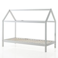 VIPACK Meuble Bebe | Lit Cabane Dallas Avec Tiroir Blanc - 90 X 200 Cm