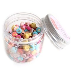 La Petite Epicerie Loisirs Creatifs | Pot De Perles Lettres - Couleurs Chaudes