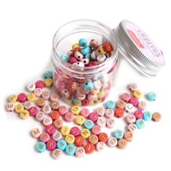 La Petite Epicerie Loisirs Creatifs | Pot De Perles Lettres - Couleurs Chaudes