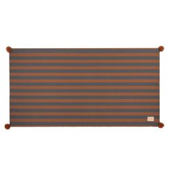 Nobodinoz Literie Bebe | Matelas Majestic Blue Brown Stripes - 60 X 120 Cm