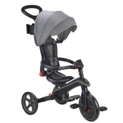 Globber Trotteur & Porteur | Tricycle Evolutif Trike Explorer Foldable 4-En-1 - Gris