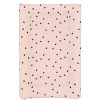 Rose in April Matelas Et Housse A Langer | Housse De Matelas A Langer Fanny - Rose Coeurs Noirs