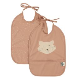 Trixie Baby Bavoir | Lot De 2 Bavoirs Impermeables - Mrs. Cat