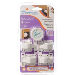 Dreambaby Securite Domestique | Lot De 4 Verrous De Protection Mag Lock Classiques + 1 Cle