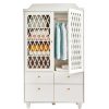 Camcam Copenhagen Meuble Bebe | Armoire 2 Portes Harlequin - Light Sand