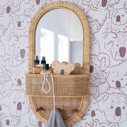 Kids Depot Meuble Bebe | Porte-Manteau En Rotin Mees - Naturel