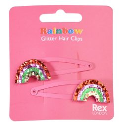 Rex London Barrettes | Lot De 2 Barrettes A Paillettes - Arc-En-Ciel