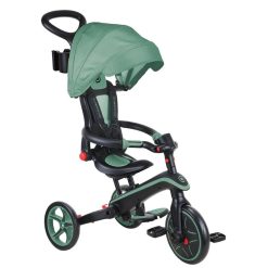 Globber Trotteur & Porteur | Tricycle Evolutif Trike Explorer Foldable 4-En-1 - Olive