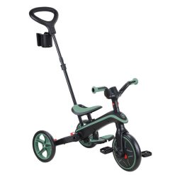 Globber Trotteur & Porteur | Tricycle Evolutif Trike Explorer Foldable 4-En-1 - Olive