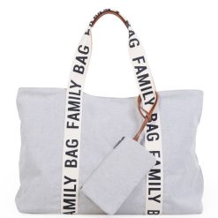 Childhome Sac A Langer | Family Bag Signature Canvas - Ecru