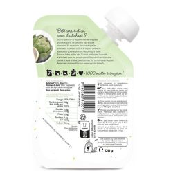 Popote Nourriture Bebe | Gourde Repas Bio Artichaud - 120 G