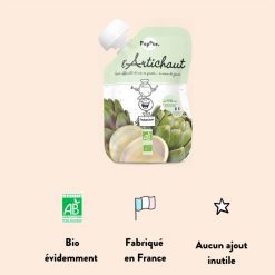 Popote Nourriture Bebe | Gourde Repas Bio Artichaud - 120 G