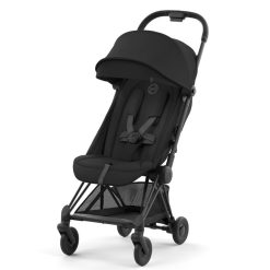 Cybex Poussette Compacte | Poussette Ultra-Compacte Coya Chassis Matt Black - Sepia Black