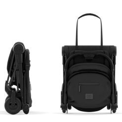 Cybex Poussette Compacte | Poussette Ultra-Compacte Coya Chassis Matt Black - Sepia Black