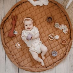 Play&Go Rangement | Sac A Jouets Et Tapis De Jeux Coton Bio - Tawny Brown