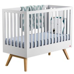 Vox Meubles Meuble Bebe | Lit Bebe Nature Blanc - 60 X 120 Cm